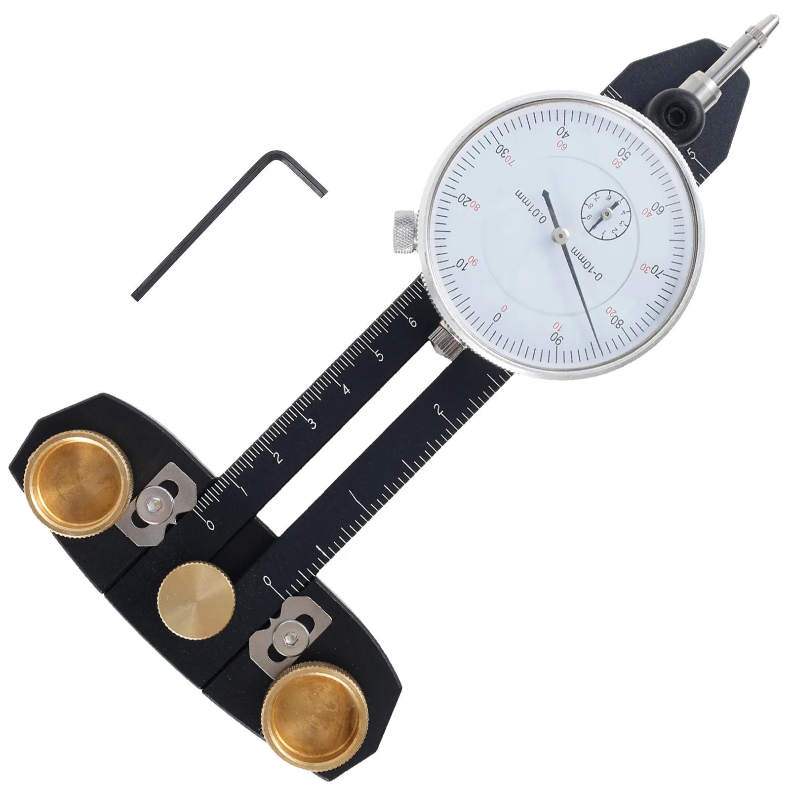 Индикатор циферблата для настольной пилы Точность 0,01 мм Регулируемый калибратор для выравнивания настольной пилы Алюминиевый сплав Индикатор циферблата для настольной пилы чёрный